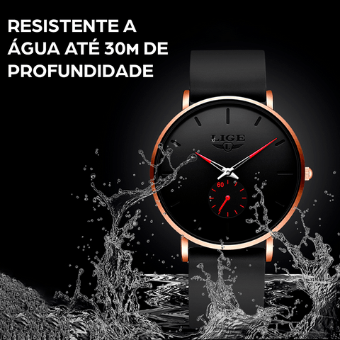 Relógio Minimalista - Black ultra slim