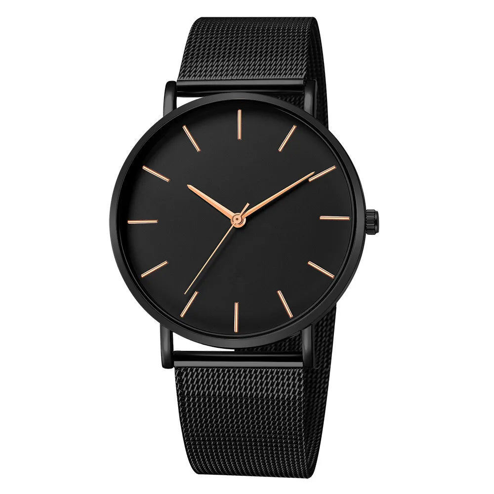 RUNERR Relógio Unisex Original Minimalista Quartzo Impermeável Aço Inoxidável 42mm