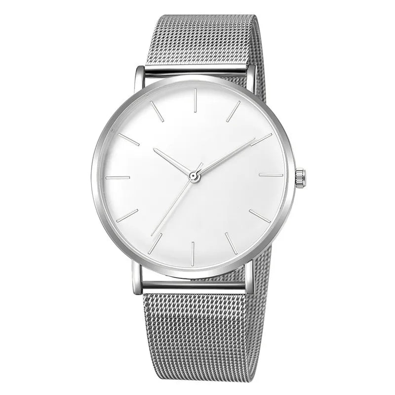 RUNERR Relógio Unisex Original Minimalista Quartzo Impermeável Aço Inoxidável 42mm