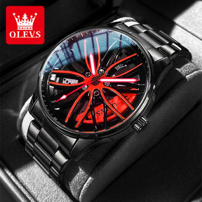 OLEVS Relógio Masculino Original Quartzo a Prova D'água Aço Inoxidável 9937 42mm