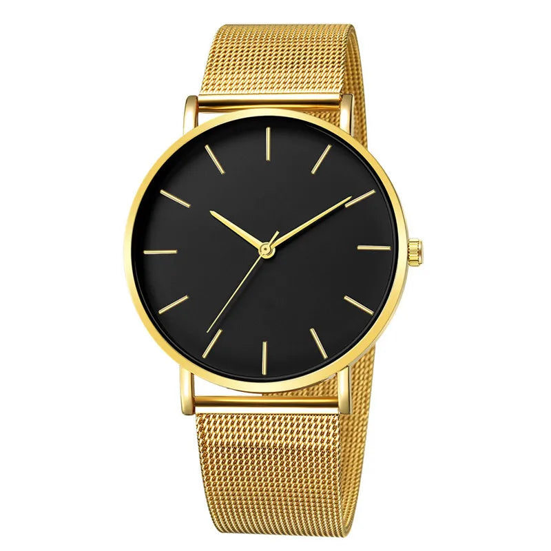 RUNERR Relógio Unisex Original Minimalista Quartzo Impermeável Aço Inoxidável 42mm