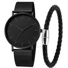 RUNERR Relógio Masculino Original Minimalista Quartzo Impermeável Aço Inoxidável 40mm