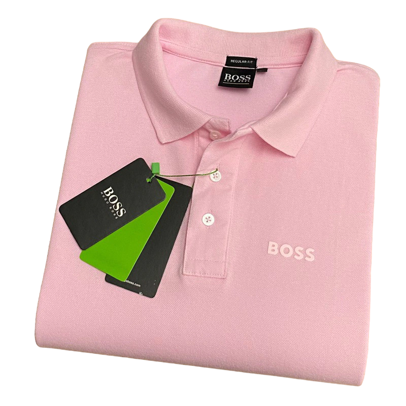 CAMISETA POLO MASCULINA HBOSS MONOCROMÁTICA